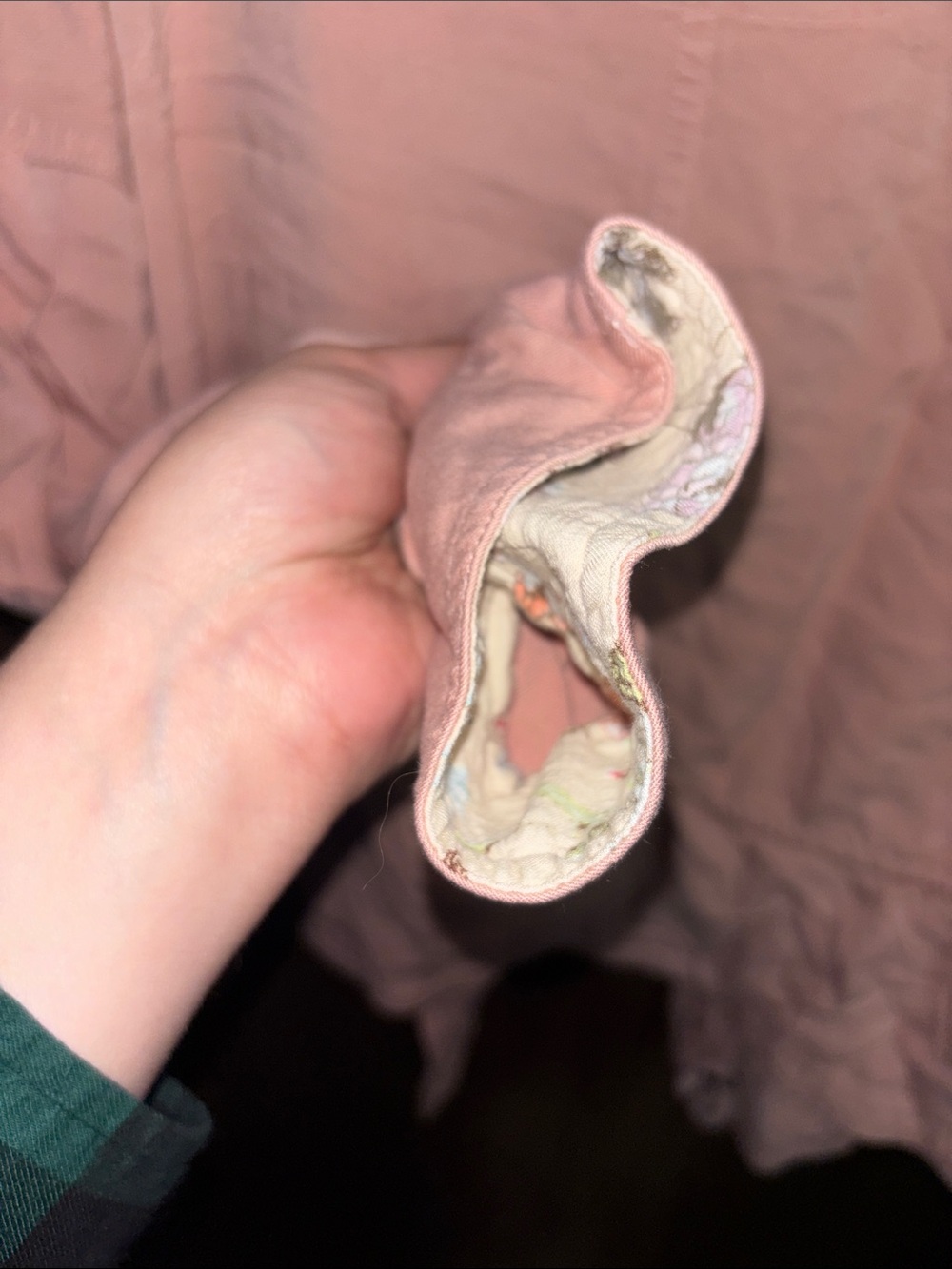 Frye Soft Pink Jean Jacket with Floral Lining - Picture 9 of 11